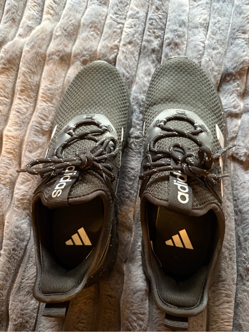 Adidas Boys Black Athletic Running Shoes